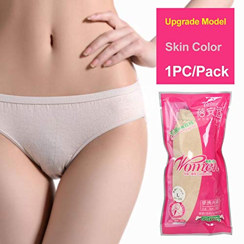 Ropa de hospital supersuave desechable de algodón para mujer. Brief - Braguitas desechables de maternidad postventa, ropa desechable para embarazo y maternidad, masaje de viaje Skin Color 1