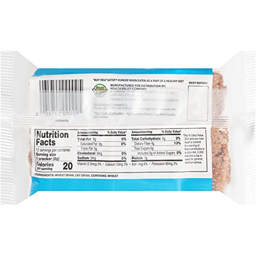 GG Scandinavian Fiber Crispbread, Oat Bran, 3.5 Oz (Pack of 15)