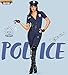 Spooktacular Creations Women Police Costume Set, Adult Cop Halloween Costumes Jumpsuit for Halloween Parties-S