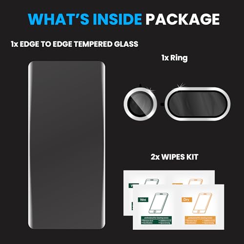 Image of FIRST MART Tempered Glass Camera Lens for Tecno Pova Curve 2 With Installation Kit | Militry-Grade Gorilla Screen Guard & Silver Metal Camera Rings Lens Protector | Edge to Edge Coverage | Silver