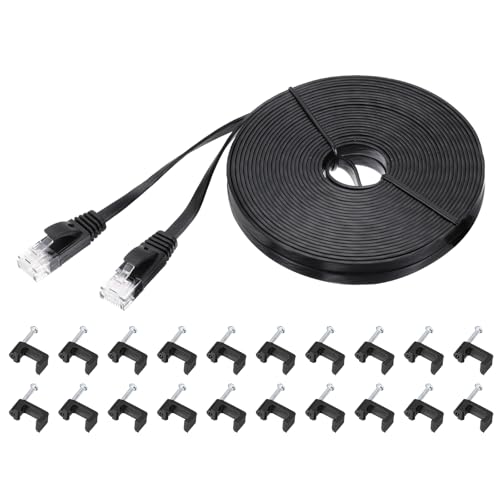 Câble Ethernet Cat 6 plat de 10 mètres pour connecter votre routeur au PC du bureau