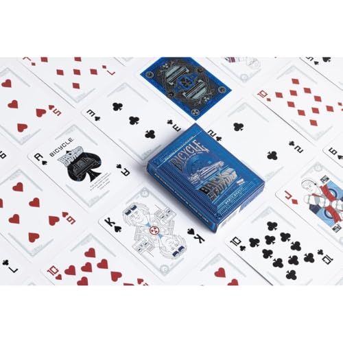 Bicycle Back to The Future Playing Card Game 1 Pack, Premium, Foil, Metallic, Blue