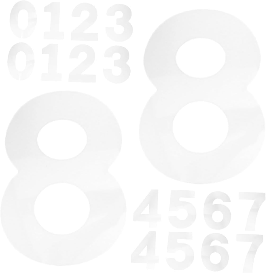 UPKOCH DIY Number Cake Molds Stencils for Baking 10-inch Flat Plastic Templates 0-8 Digits Set of 2 for Birthday Cake Fondant Decorating