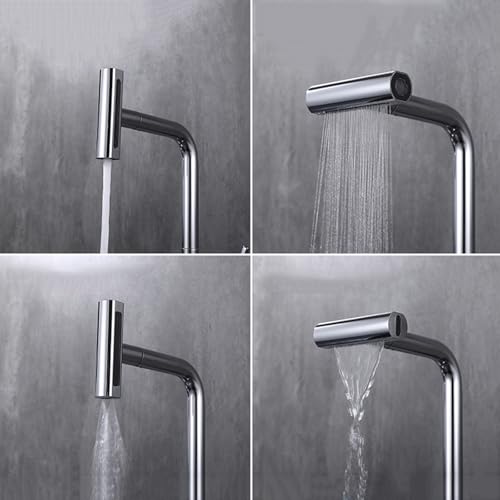 Robinet de cuisine cascade en laiton chromé à levier unique - 5