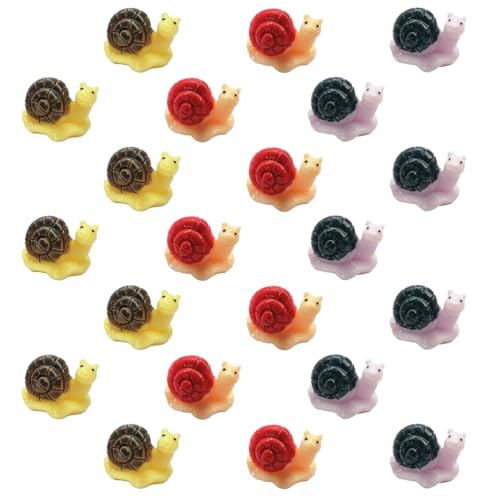 21 Piezas Mini Estatua De Caracol Adornos Equipo Estatuas Figuras De Arte Miniatura Animales Decoración Adorno De Caracol Microescena Caracol Pequeño Resina Caracoles