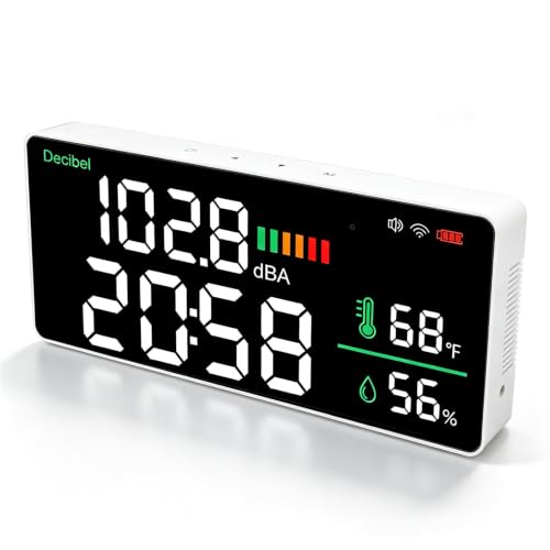 Medidor de Decibelio WiFi 4 en 1 con Pantalla LED de 11 Pulgadas ...