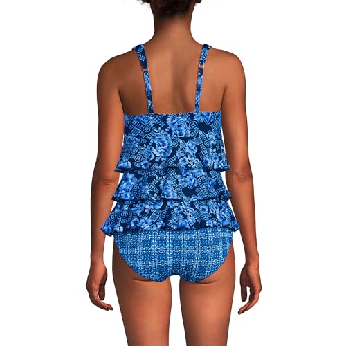 Lands' End Women's Smoothing Control Ruffle Fauxkini One Piece Swimsuit2