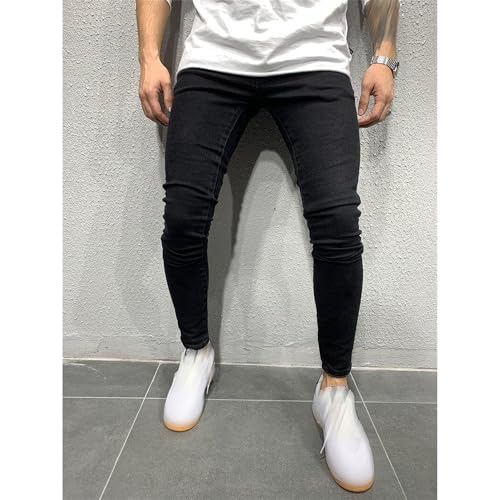 Men's Taper Skinny Fit Stretch Denim Pants Classic Comfort Regular Fit Jeans Casual Washed Jeans Pants2