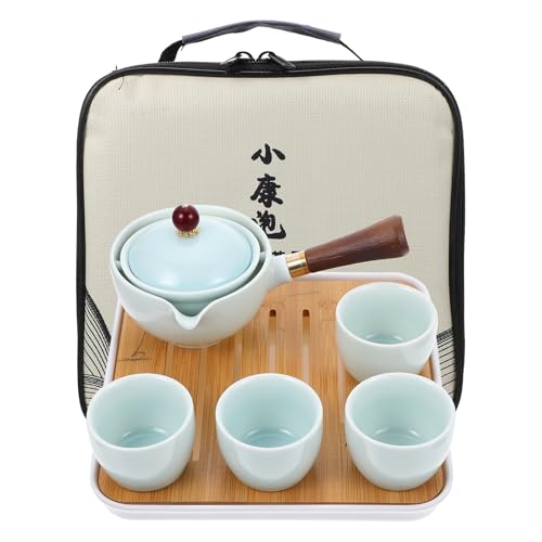 Juego de tetera de cerámica kung fu resistente al calor para té en hojas 2