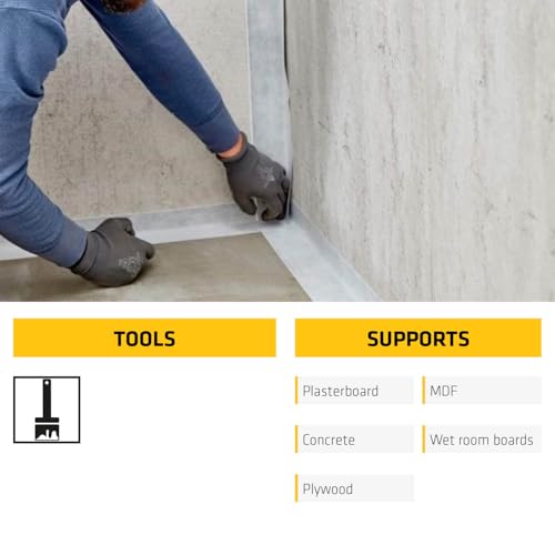 Everbuild Aquaseal Wet Room System – Flexible – Waterproof – Easy To Apply – Internal And External – Large Kit