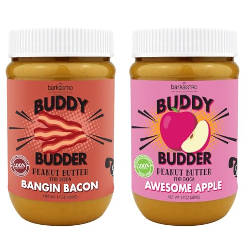BUDDY BUDDER Awesome Apple + Banging Bacon, 100% Natural Dog