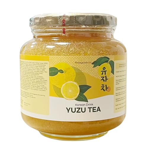 EasyCookAsia Korean Drink Yuzu Tea | Fruchtig süß & zitronig | Mit Vitamin C | Für Tee Limonade Cocktail & Dessert | Asiatische Teekultur erleben (1kg)