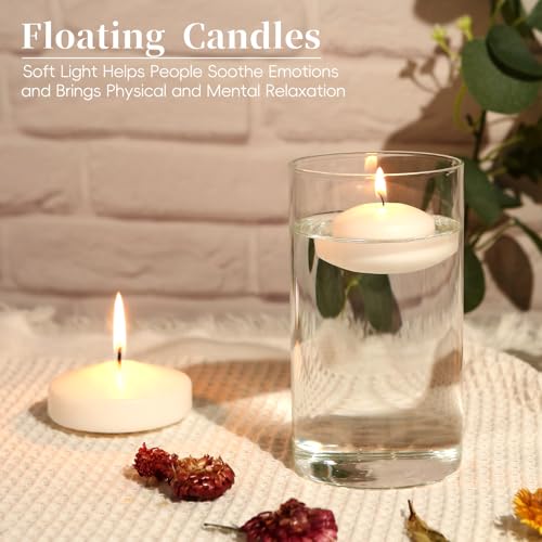 Bougies flottantes blanches pour centre de table de mariage lot de 48 - 6