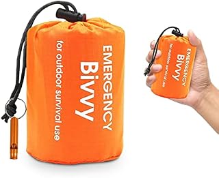 Emergency Sleeping Bag, Survival Sleeping Bag, Survival Bivvy Bag ,Waterproof Emergency Blanket, Warm Tube Tent, Ultralight, Heat-Repellent, Cold Protection, Rescue Tent for Outdoor Use