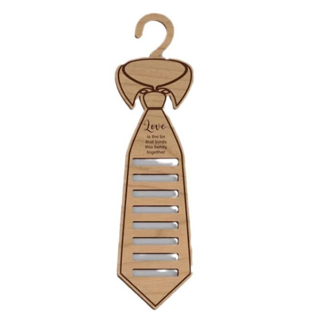 Arfuka Men's Brown Tie Hanger Wooden Hangers Wardrobe Tie Organiser Tie Belt Rack Accessory Organiser Tie Display Holder For Ties Belt Scarf