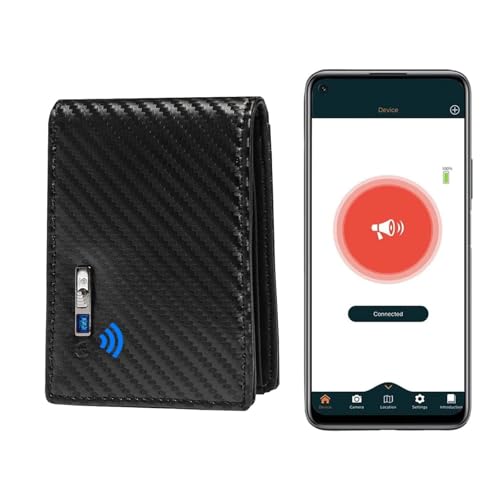 Anti-Lost Bluetooth Wallet Tracker & Finder (Carbon Black)