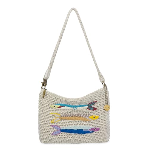 Image of The Sak Lumi Convertible Crossbody Purse - Women's Handbag for Everyday & Travel, 3-in-1 Small Crossbody in Crochet & Leather