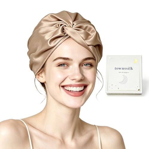 Bonnet de nuit en soie naturelle double couche pour votre routine bien-être