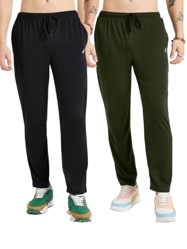 Image of Modeve Women's Solid Cotton Blend Track Pant for Summer Pack of 2