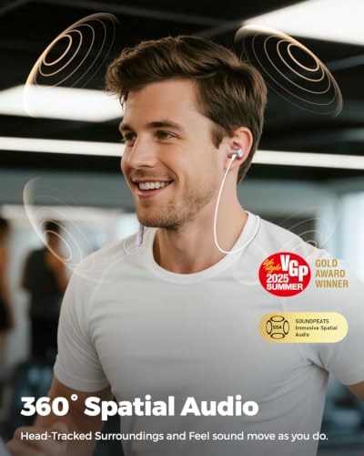 Image of SoundPEATS Q40 HD - Sports Neckband Bluetooth Headphones - Off-White