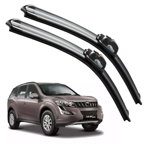 Image of Frameless Rubber Car Wiper Blades Set of 2 Compatible with (Mahindra XUV 500 (2013-2019) (D-24,P-20))
