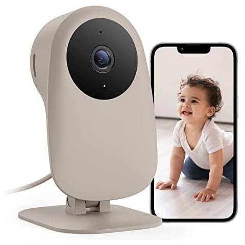 nooie Baby Monitor with Crying Detection, Camera and Audio 1080P Night Vision Motion and Sound Detection 2.4G WiFi Home Security Camera for Baby Nanny Elderly and Pet Monitoring, Works with Alexa Cover