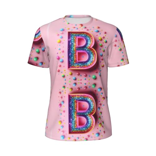 B - Camisetas de secado rápido para hombre, camisetas de gimnasio que absorben la humedad, camisas de entrenamiento de manga corta para deportes, Negro -, Medium