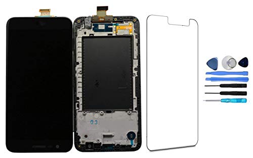 LCD Display Touch Screen Digitizer Glass Assembly with Frame for LG K20 Plus K10 Verizon VS501 T-Mobile TP260 MP260 Black Replacement Repair Part + Tool
