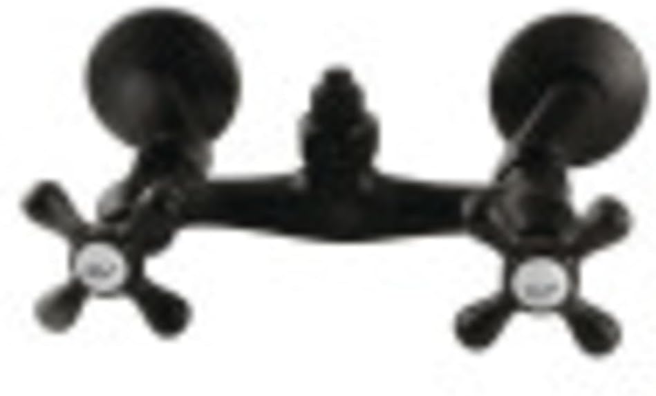 Kingston Brass CC2130 Vintage Wall Mount Tub Faucet Body with Riser Adapter, Matte Black