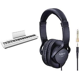 Roland FP-30X-WH Digital Piano – La version améliorée du plus populaire des pianos portables (Blanc) & Casque RH-5 Roland, pour le monitoring, conception fermée pour une écoute sans distraction - Les Beatles, Paul McCartney, John Lennon, RIngo Starr, George Harrison