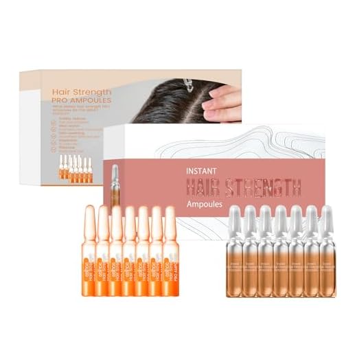 Hair Ampoule Serum, Hair Ampoule Treatment Hair Strength Ampoule Set, Hair Lotion for Damage, Dry Hair, Repairs & Promotes Hair Growth, No Wash Hair Regrowth Oil