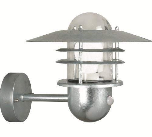 Nordlux Applique murale extérieure Agger en acier galvanisé avec capteur - Argent - 74501031