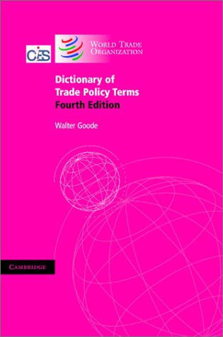 Buy Dictionary of Trade Policy Terms — BookShops.in