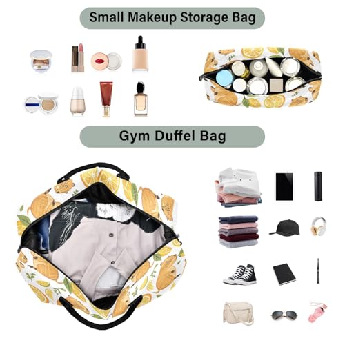 Funny Baby Capybaras Travel Duffle Bag,Large Weekender Travel Bag for Women Men Waterproof Luggage Bag with Trolley Sleeve,Airplane Travel Essentials for Flying4