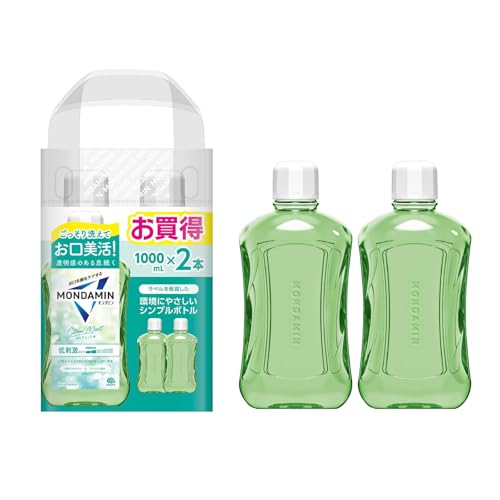 モンダミン クリアミント マウスウォッシュ 1000mL×2本 低刺激 洗口液 口 洗浄 オーラルケアの商品画像（Amazon）