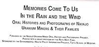 Memories Come to Us in the Rain and the Wind 0966005015 Book Cover