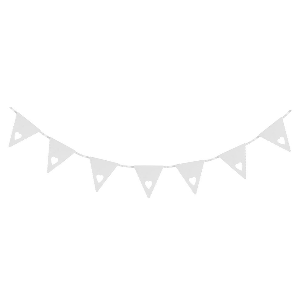 Talking Tables White Something In The Air Heart Garland For Weddings, Tea Party And Celebrations, (3M)