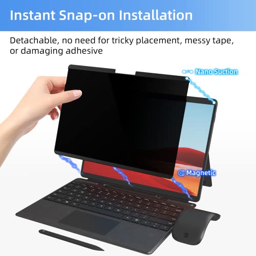 Mamol Magnetic Privacy Screen for 13.5 inch Microsoft Surface Laptop 5/4/3/2/1, Removable Anti Spy Glare Blue Light Filter - Image 3