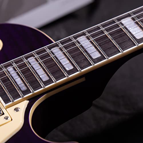 grote guitar solid body electric guitar with gigbag lpys-006 purple