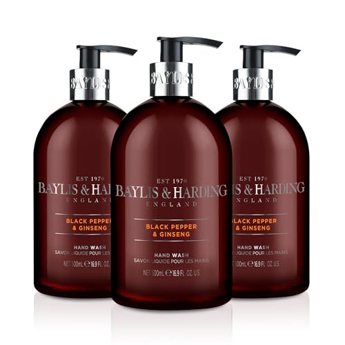 Baylis & Harding Black Pepper & Ginseng Handwäsche, 500 ml, 3er Pack