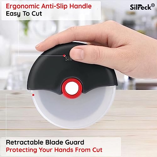 Pizza Cutter Wheel & Server Set - Effortless Slicing & Serving with Comfort Grip Handle - Smooth Cutter with Server for Pizza & Cakes - Image 2