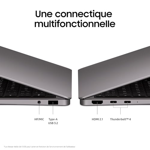 Samsung Galaxy Book6 Pro 16", Copilot+ PC, PC Portable avec IA, Processeur Intel Core Ultra 5, Mémoire 16 Go RAM, 512 Go SSD, Écran Tactile Dynamic AMOLED 2X, Batterie Haute Performance, Anthracite