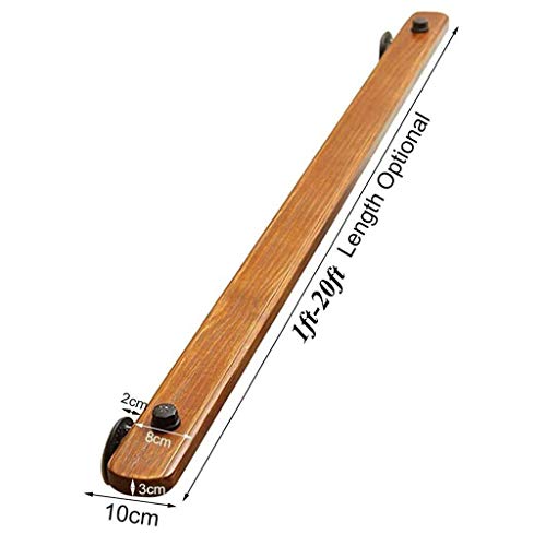 Rampe d'escalier antidérapante en bois avec kit de fixation complet pour mur