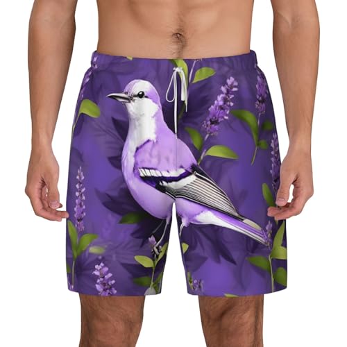Short de plage séchage rapide EdWal violet pourpre double couche