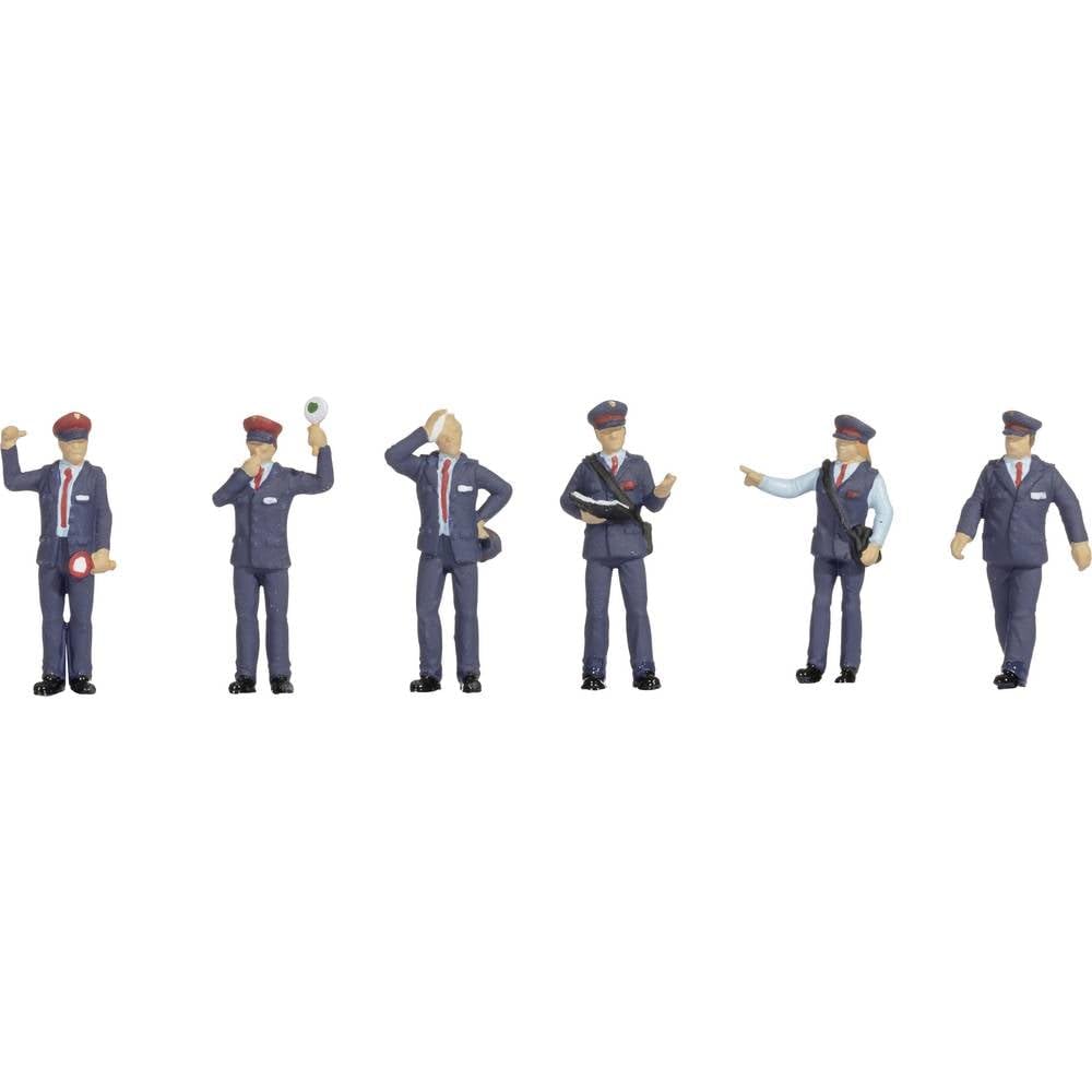 NOCH H0 German Railway Officials Figures, Figures for the H0 Model Railway, Perfect for Creating Realistic Scenes
