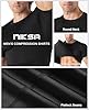 Niksa Compression Shirt Men, 3 Packs Short Sleeve Gym T Shirts Men's Muscle Fit T-Shirt Breathable Active Wear T Shirt Base Layers Quick Dry Tops for Running Cycling Sports, Black, XXL #4