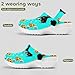 Toddler's Fashion Outdoor Beach Pool Shoes for Cute Summer Style, Doberman Pinscher Turquoise Pizza