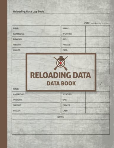 Reloading Data Log Book: Handloading Ammunition Data Log Sheets to Track & Record Reloading Ammo|8.5x11 inches |120 pages| perfect gift for reloaders.