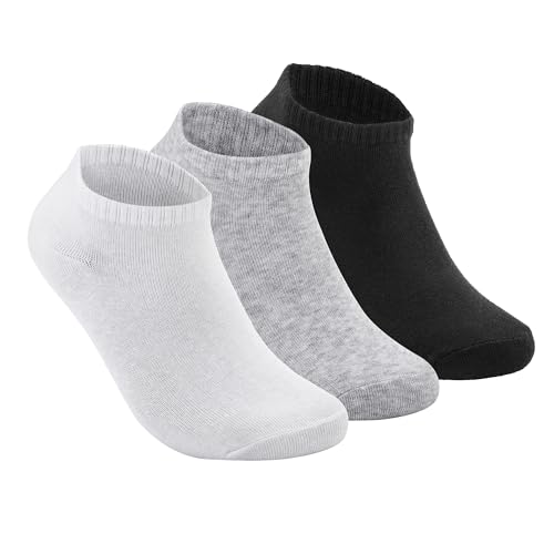Ankle Socks for Men and Women, Non-Slip Socks for Running, Gym, Casual Comfortable and Moisture Wicking, 3 Pack