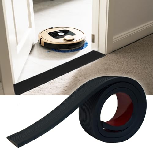 Rampe Saugroboter Türschwellenrampe Selbstklebende Rampe Türschwelle 90x5x1cm Staubsauger Roboter Rampe PVC Türschwellenrampen für Türschwellen